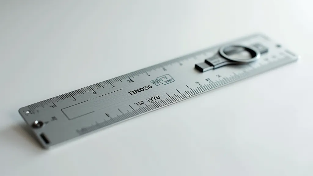 Aluminum slide rule body reflecting light