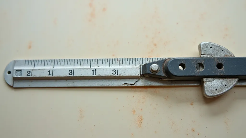A slide rule's cursor runner is broken and requires repair.