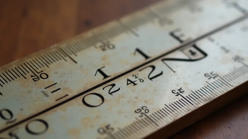 Log-log scale markings on a slide rule.
