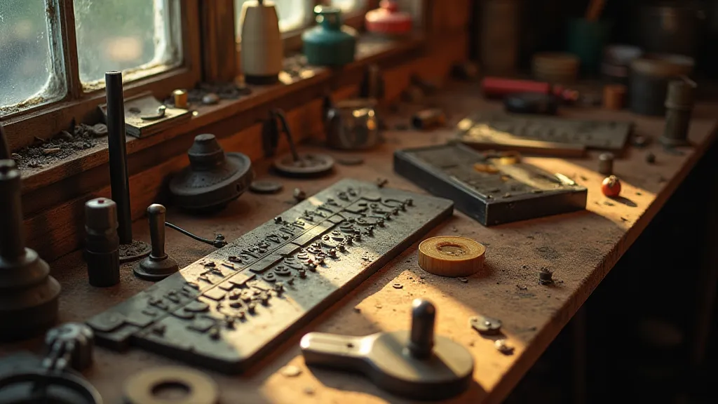 Vintage slide rule repair workshop