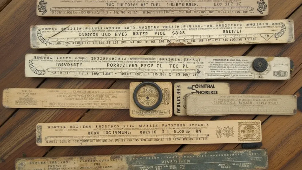 Various vintage slide rules, some damaged