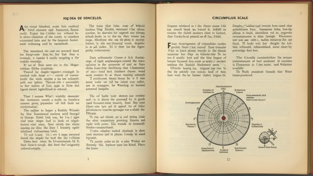 Page from a vintage slide rule manual explaining a circumflex scale.