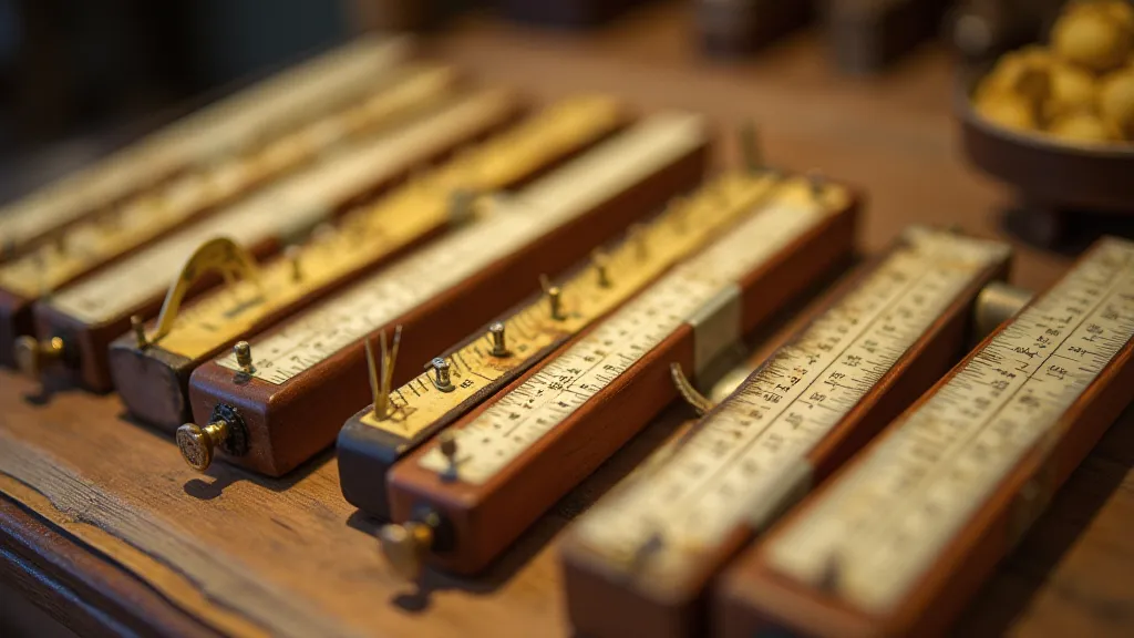 Collection of vintage slide rules